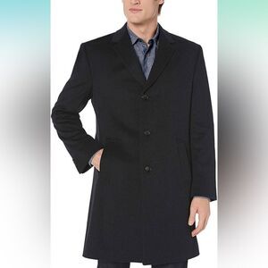 KENNETH COLE‎ NEW YORK Cashmere Wool Coat Overcoat Business Office Black 42R Men